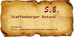 Staffenberger Botond névjegykártya